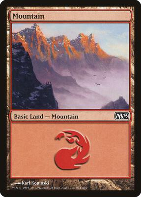 Mountain (244) card from Magic 2013 (M13)