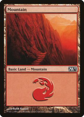 Mountain (245) card from Magic 2013 (M13)
