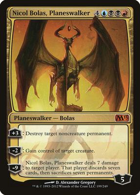Nicol Bolas, Planeswalker card from Magic 2013 (M13)