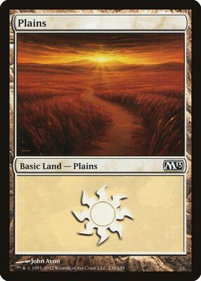 Plains (230) card from Magic 2013 (M13)