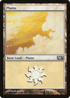 Plains (231) card from Magic 2013 (M13)