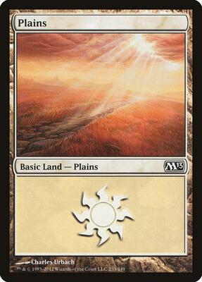 Plains (233) card from Magic 2013 (M13)