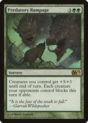 Predatory Rampage card from Magic 2013 (M13)