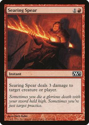 Searing Spear card from Magic 2013 (M13)