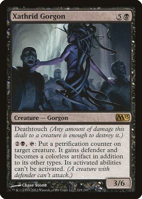 Xathrid Gorgon card from Magic 2013 (M13)