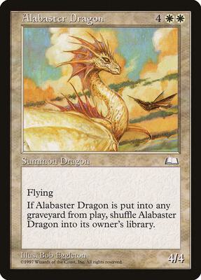 Alabaster Dragon card from Weatherlight