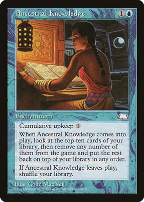 Ancestral Knowledge card from Weatherlight