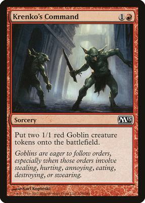 Krenko's Command card from Magic 2013 (M13)