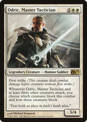 Odric, Master Tactician card from Magic 2013 (M13)