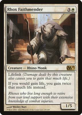Rhox Faithmender card from Magic 2013 (M13)