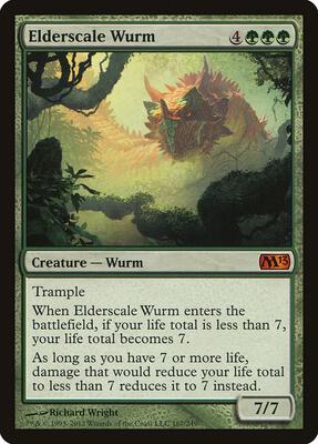 Elderscale Wurm card from Magic 2013 (M13)