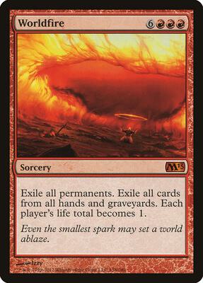 Worldfire card from Magic 2013 (M13)