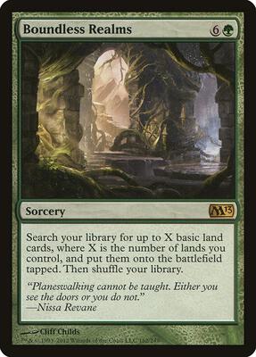 Boundless Realms card from Magic 2013 (M13)