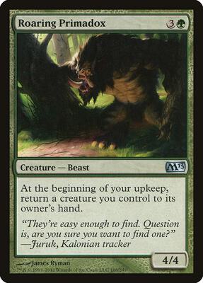 Roaring Primadox card from Magic 2013 (M13)