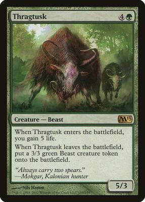 Thragtusk card from Magic 2013 (M13)