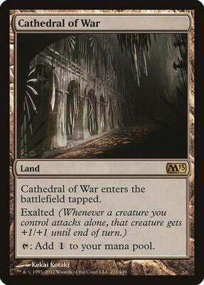 Cathedral of War card from Magic 2013 (M13)