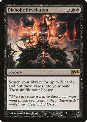 Diabolic Revelation card from Magic 2013 (M13)