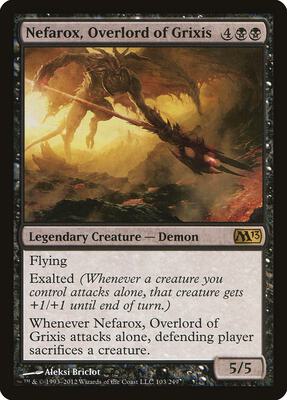 Nefarox, Overlord of Grixis card from Magic 2013 (M13)