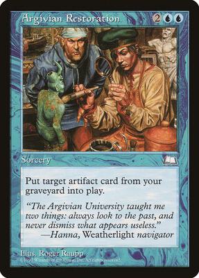 Argivian Restoration card from Weatherlight
