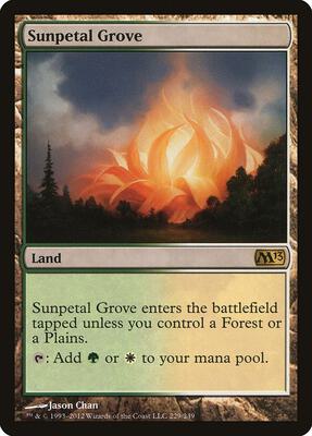 Sunpetal Grove card from Magic 2013 (M13)