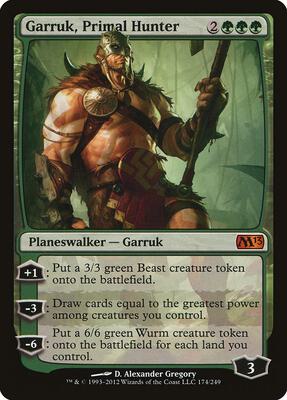 Garruk, Primal Hunter card from Magic 2013 (M13)