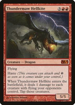 Thundermaw Hellkite card from Magic 2013 (M13)