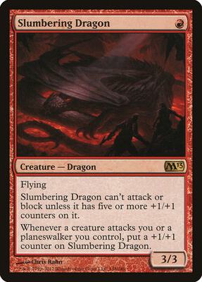 Slumbering Dragon card from Magic 2013 (M13)