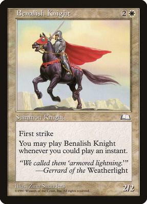 Benalish Knight card from Weatherlight