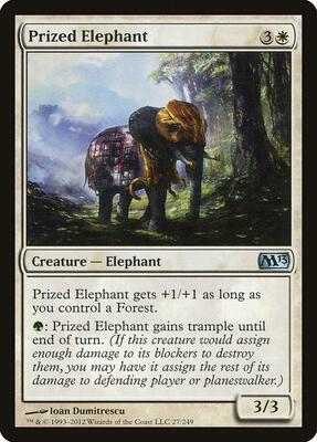 Prized Elephant card from Magic 2013 (M13)