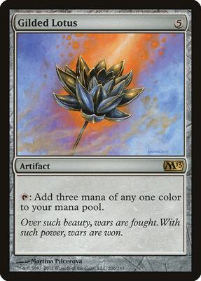 Gilded Lotus card from Magic 2013 (M13)