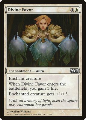 Divine Favor card from Magic 2013 (M13)