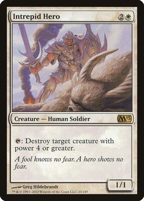 Intrepid Hero card from Magic 2013 (M13)