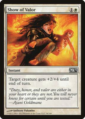 Show of Valor card from Magic 2013 (M13)