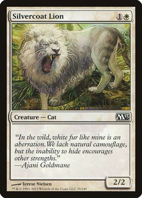Silvercoat Lion card from Magic 2013 (M13)
