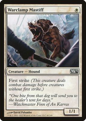 Warclamp Mastiff card from Magic 2013 (M13)