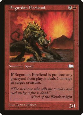 Bogardan Firefiend card from Weatherlight