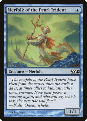 Merfolk of the Pearl Trident card from Magic 2013 (M13)