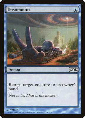Unsummon card from Magic 2013 (M13)