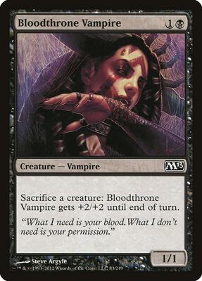 Bloodthrone Vampire card from Magic 2013 (M13)