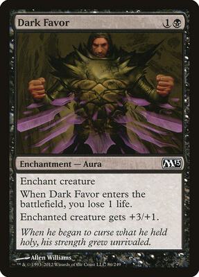 Dark Favor card from Magic 2013 (M13)