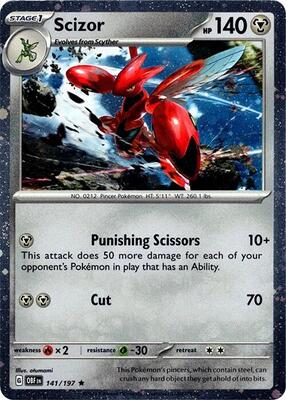 Scizor - 141/197 (Cosmos Holo) card from Miscellaneous Cards & Products
