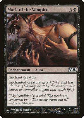Mark of the Vampire card from Magic 2013 (M13)
