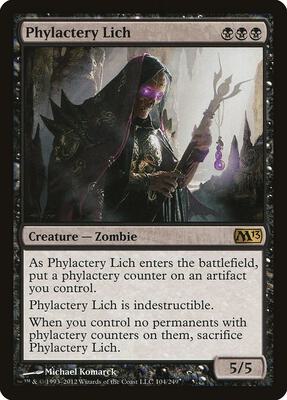 Phylactery Lich card from Magic 2013 (M13)
