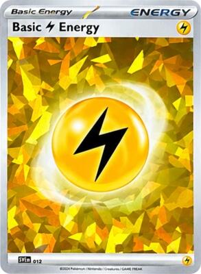 Basic Lightning Energy (Cracked Ice Holo) card from SVE: Scarlet & Violet Energies