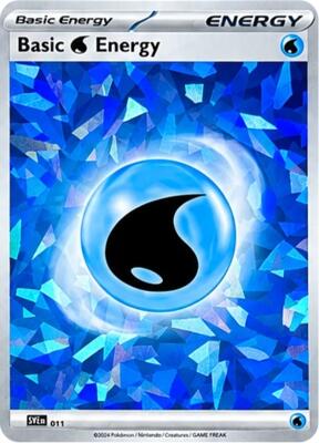 Basic Water Energy (Cracked Ice Holo) card from SVE: Scarlet & Violet Energies
