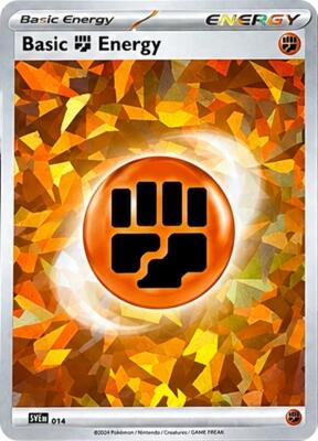 Basic Fighting Energy (Cracked Ice Holo) card from SVE: Scarlet & Violet Energies