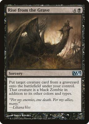 Rise from the Grave card from Magic 2013 (M13)