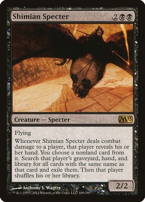 Shimian Specter card from Magic 2013 (M13)