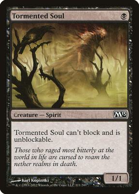 Tormented Soul card from Magic 2013 (M13)