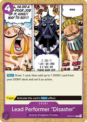 Lead Performer "Disaster" card from Revision Pack Cards